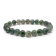 Moss Agate Bracelet - 8mm Round Beads