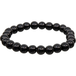 Black Obsidian Bracelet - 8mm Round Beads