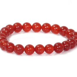 Carnelian Bracelet - 8mm Round Beads