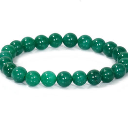 Green Jade 8mm Beads  Bracelet