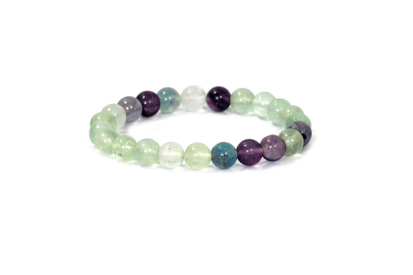 Fluorite Bracelet - 8mm Round Beads