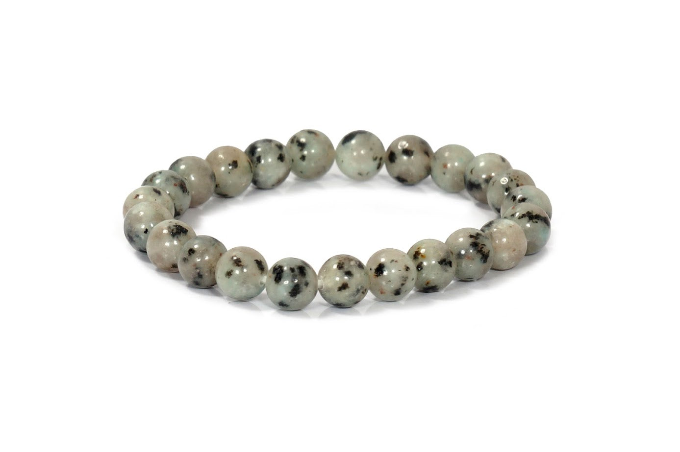 Kiwi Jasper Bracelet - 8mm Round Beads