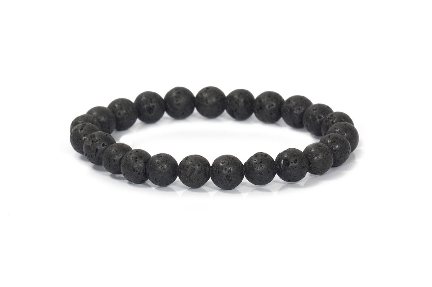 Lava stone Bracelet - 8mm Round Beads