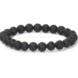 Lava stone Bracelet - 8mm Round Beads