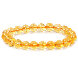 Citrine Bracelet - 8mm Round Beads