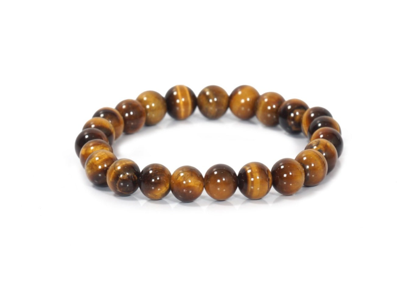 Tiger's Eye Bracelet - 8mm Round Beads