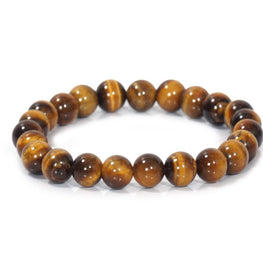 Tiger's Eye Bracelet - 8mm Round Beads