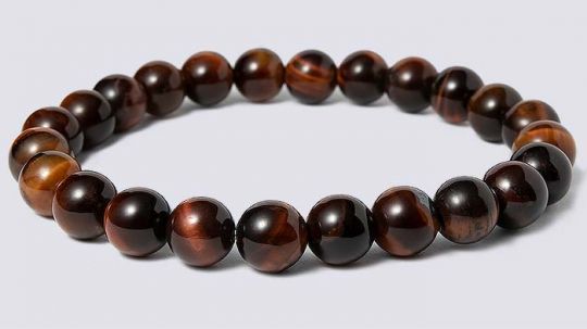 Red Tiger's Eye Bracelet - 8mm Round Beads