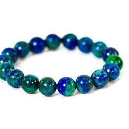 Azurite Bracelet - 8mm Round Beads