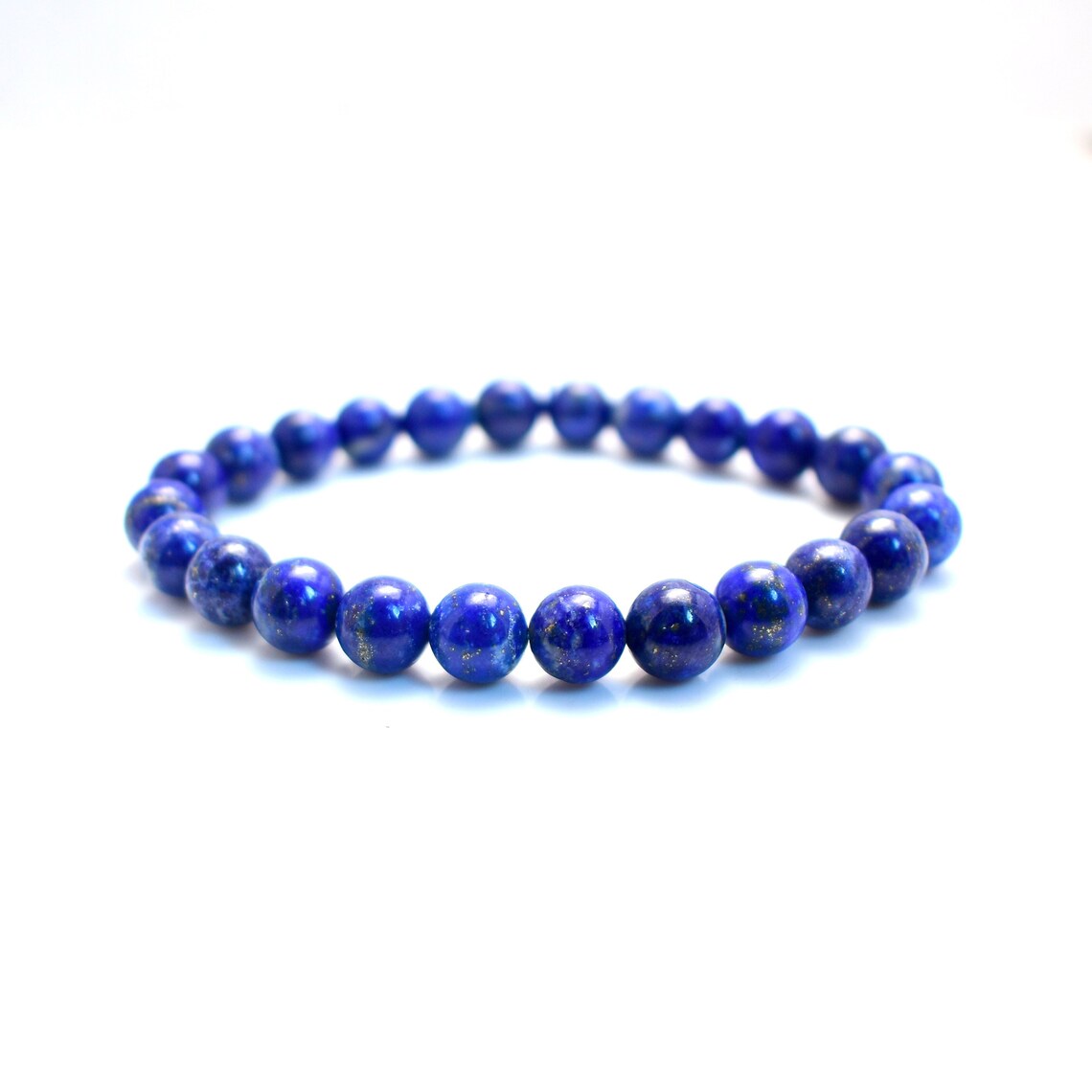 Lapis Bracelet - 8mm Round Beads